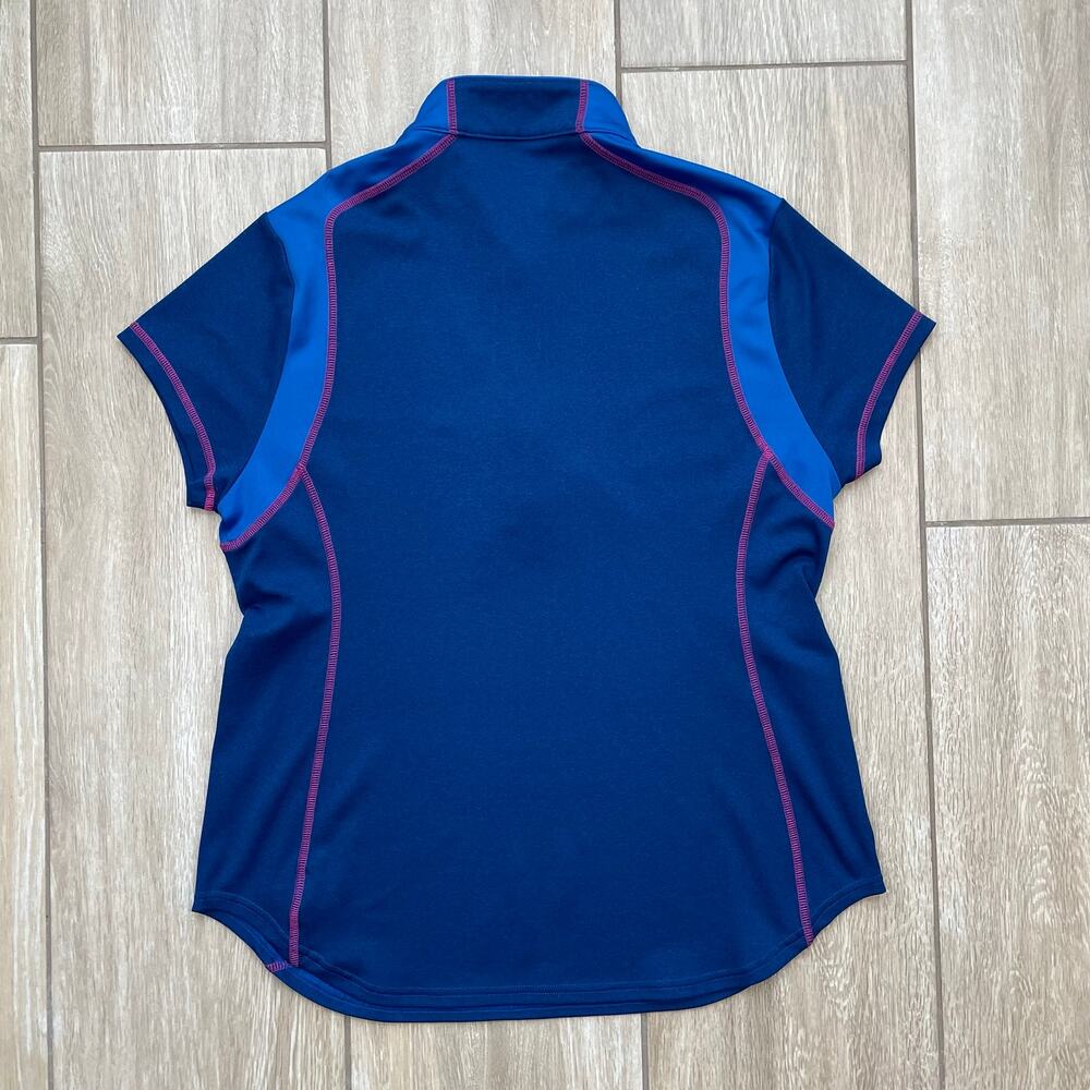 JoFit Golf Pullover Women Large Blue Quarter Zip Athletic Tennis Performance Top - Picture 10 of 11